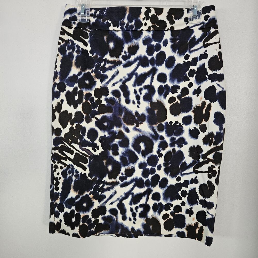 Ann Taylor Watercolor Animal Print Straight Pencil Skirt Womens Sz 4